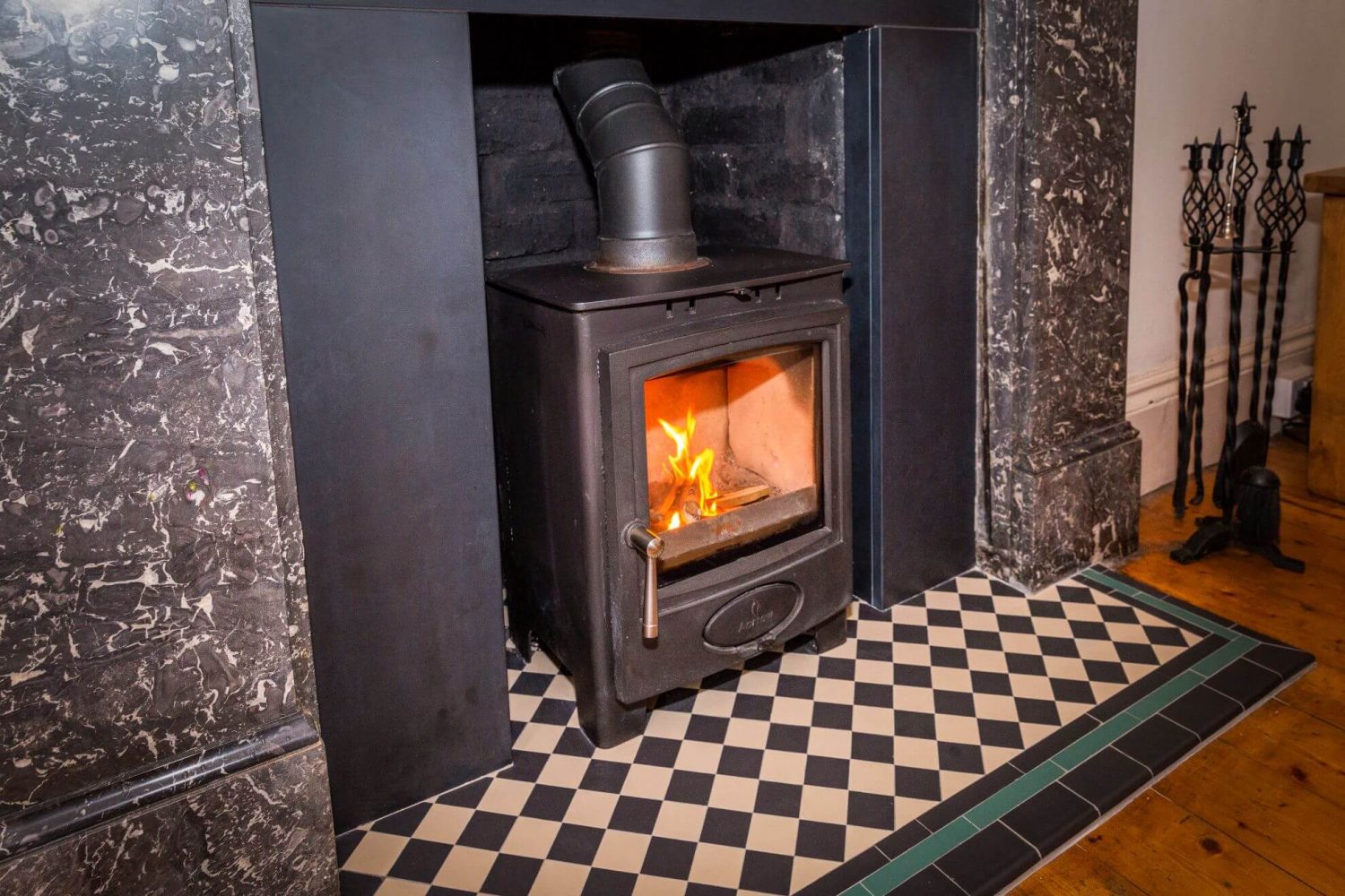 wood burning stove fireplace